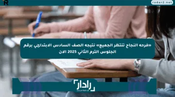 «فرحة النجاح تنتظر الجميع» نتيجه الصف السادس الابتدائي برقم الجلوس الترم الثاني 2025 الآن